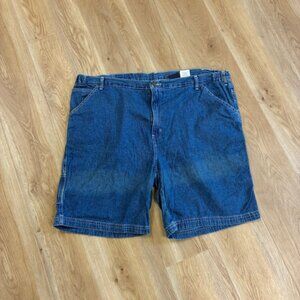 Vintage 90s Y2K Long Haul Cargo Carpenter Denim Jorts Shorts Size 44x8 Baggy